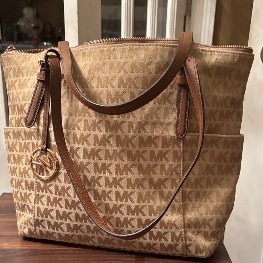 Michael Kors Brown Logo Tote Bag